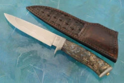 Honyaki Hunter With Stabilized Cannabis Stems