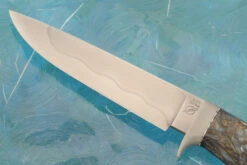 Honyaki Hunter With Stabilized Cannabis Stems -Optimal Knives Store 107195 3 x