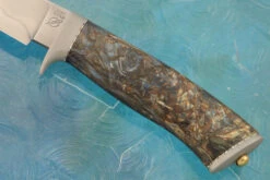 Honyaki Hunter With Stabilized Cannabis Stems -Optimal Knives Store 107195 4 x