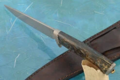 Honyaki Hunter With Stabilized Cannabis Stems -Optimal Knives Store 107195 5 x