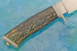 Honyaki Hunter With Stabilized Cannabis Stems -Optimal Knives Store 107195 6 x