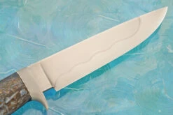 Honyaki Hunter With Stabilized Cannabis Stems -Optimal Knives Store 107195 7 x