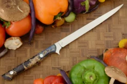 Fillet/Boning Knife (7 In.) With Maple Burl (Semi-Stiff) -Optimal Knives Store 107201 5 x