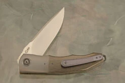 L53 Flipper With Crosscut Copper Snakeskin FatCarbon And Zirconium (Ceramic IKBS) - M390 8 L53 Flipper With Crosscut Copper Snakeskin FatCarbon And Zirconium (Ceramic IKBS) - M390 -Optimal Knives Store 107236 4 x