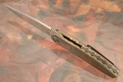 L28 Flipper With Uni-layer Copper FatCarbon And Zirconium (Ceramic IKBS) - M390 -Optimal Knives Store 107238 3 x