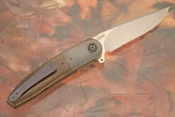 L28 Flipper With Uni-layer Copper FatCarbon And Zirconium (Ceramic IKBS) - M390 -Optimal Knives Store 107238 5 x