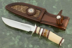 Sub-Hilt Fighter With Synthetic Ivory, Oosic, Micarta, And Amber