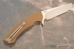 M17 Flipper With 3D Textured Desert Tan G-10 (IKBS) -Optimal Knives Store 107293 5 x