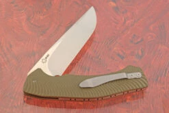 M17 Flipper With 3D Textured OD Green G-10 (IKBS) -Optimal Knives Store 107294 4 x