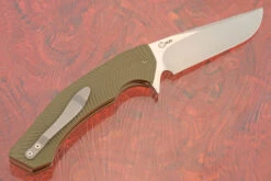M17 Flipper With 3D Textured OD Green G-10 (IKBS) -Optimal Knives Store 107294 5 x