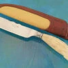Integral Field Knife With Carved Moose Antler