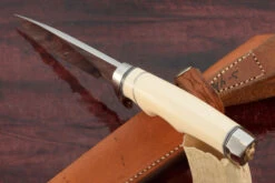 Drop Point Hunter With Mammoth Ivory -Optimal Knives Store 107303 4 x