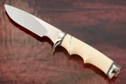Drop Point Hunter With Mammoth Ivory -Optimal Knives Store 107303 6 x