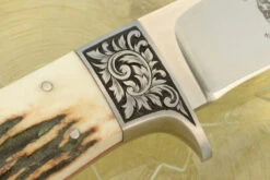 Engraved Hunter With Stag 11 Engraved Hunter With Stag -Optimal Knives Store 107306 4 x