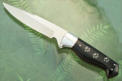 Leopard Hunter With Scrimshawed Buffalo Horn 9 Leopard Hunter With Scrimshawed Buffalo Horn -Optimal Knives Store 107317 5 x
