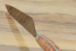 Forged Chef's Knife With Bigleaf Maple Burl (8") - 52100 Carbon Steel -Optimal Knives Store 107351 4 x