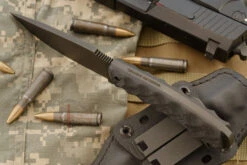 Woodsman With Sculpted Black Laminate -Optimal Knives Store 107357 3 x