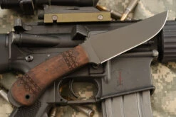 Crusher Belt Knife With Maple, Tribal Markings -Optimal Knives Store 107358 4 x