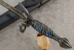 Ring Guard Dagger With Mosaic Damascus And Mammoth Molar -Optimal Knives Store 107423 5 x