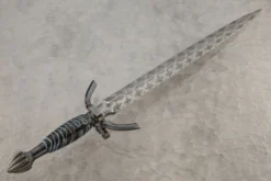 Ring Guard Dagger With Mosaic Damascus And Mammoth Molar -Optimal Knives Store 107423 7 x