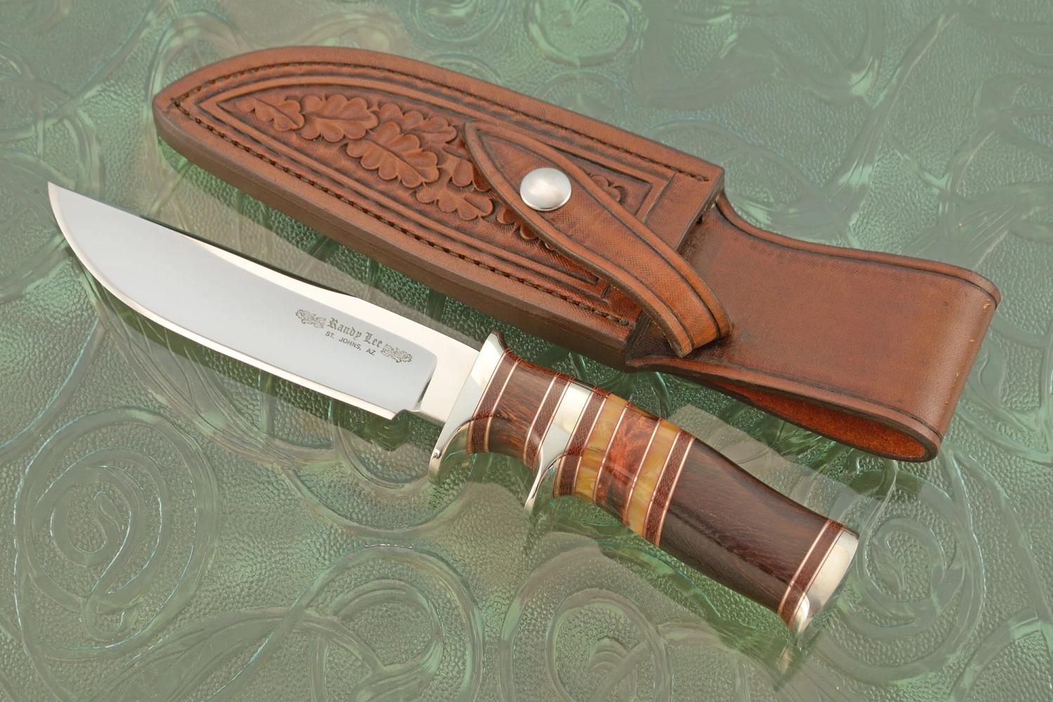 Sub-Hilt Fighter With Ironwood, Micarta, And Amber 1 Sub-Hilt Fighter With Ironwood, Micarta, And Amber