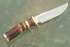 Sub-Hilt Fighter With Ironwood, Micarta, And Amber 11 Sub-Hilt Fighter With Ironwood, Micarta, And Amber -Optimal Knives Store 107442 6 x