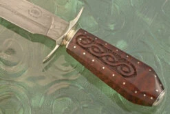 Damascus Bowie With Snakewood 9 Damascus Bowie With Snakewood -Optimal Knives Store 107446 3 x