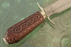 Damascus Bowie With Snakewood 11 Damascus Bowie With Snakewood -Optimal Knives Store 107446 5 x