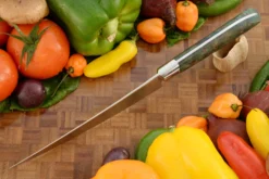 Upswept Fillet/Boning Knife (7 In.) With Maple Burl (Semi-Stiff) -Optimal Knives Store 107484 3 x