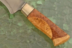 Honyaki Kukri With Maple Burl, Box Elder Burl, And Mokume 11 Honyaki Kukri With Maple Burl, Box Elder Burl, And Mokume -Optimal Knives Store 107530 4 x