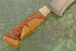 Honyaki Kukri With Maple Burl, Box Elder Burl, And Mokume 13 Honyaki Kukri With Maple Burl, Box Elder Burl, And Mokume -Optimal Knives Store 107530 6 x