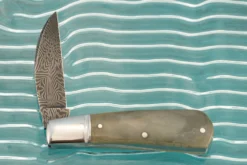 Swayback Jack With Damascus And Mammoth Ivory -Optimal Knives Store 107531 5 x