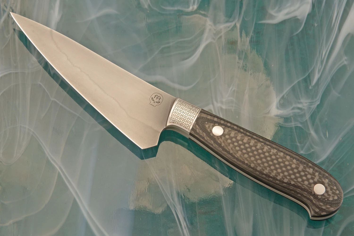 Utility Knife With Carbon Fiber - 1095 Carbon (4-3/4") 2 Utility Knife With Carbon Fiber - 1095 Carbon (4-3/4") - Image 2