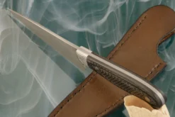 Utility Knife With Carbon Fiber - 1095 Carbon (4-3/4") 12 Utility Knife With Carbon Fiber - 1095 Carbon (4-3/4") -Optimal Knives Store 107539 5 x