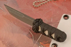 Mini Tanto Necker With White Rayskin Wrap -Optimal Knives Store 107550 3 x