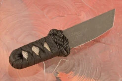 Mini Tanto Necker With White Rayskin Wrap -Optimal Knives Store 107550 4 x