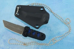Mini Tanto Necker With Royal Blue Rayskin
