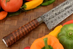 Integral Damascus S-Grind Chef's Knife/Gyuto (11-2/3 In) With Snakewood -Optimal Knives Store 107623 7 x
