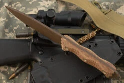 ASH - Battle Grade With SR-101 And Canvas Micarta -Optimal Knives Store 107645 3 x