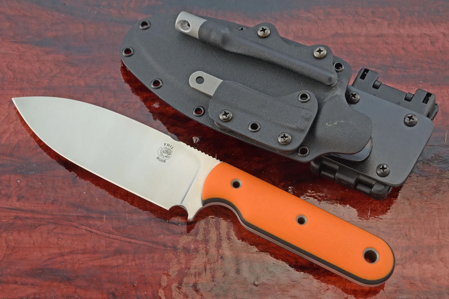 Custom Large PSK-3 Bushcrafter With Orange G10 1 Custom Large PSK-3 Bushcrafter With Orange G10