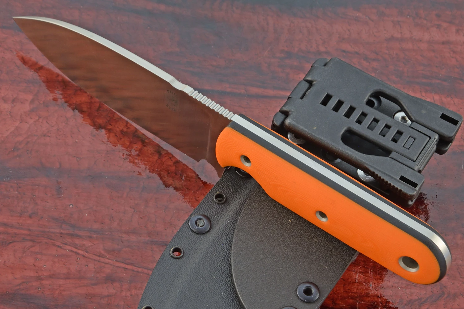 Custom Large PSK-3 Bushcrafter With Orange G10 3 Custom Large PSK-3 Bushcrafter With Orange G10 - Image 3