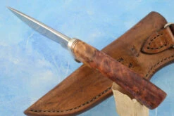 Drop Point Hunter Amboyna Burl -Optimal Knives Store 107653 3 x