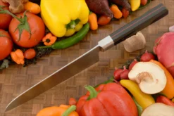 Chef's Knife - Gyuto (7-1/2 In.) With Green/Black G-10 7 Chef's Knife - Gyuto (7-1/2 In.) With Green/Black G-10 -Optimal Knives Store 107663 3 x