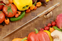 Chef's Knife - Nakiri (6-2/3 In) With Spalted Sassafras -Optimal Knives Store 107664 3 x