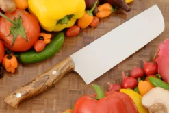 Chef's Knife - Nakiri (6-2/3 In) With Spalted Sassafras -Optimal Knives Store 107664 4 x
