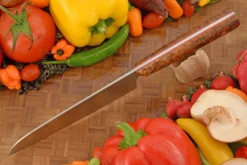 Chef's Knife - Santoku (6-1/3 In) With Masur Birch -Optimal Knives Store 107671 3 x