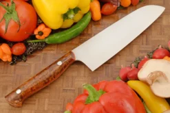 Chef's Knife - Santoku (6-1/3 In) With Masur Birch -Optimal Knives Store 107671 5 x