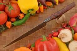 Integral Damascus Chef (8 In.) With Spalted Maple Burl -Optimal Knives Store 107704 4 x