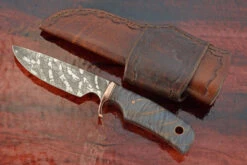 Drop Point Hunter With Tiger Maple And Copper