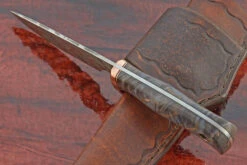 Drop Point Hunter With Tiger Maple And Copper 12 Drop Point Hunter With Tiger Maple And Copper -Optimal Knives Store 107723 5 x